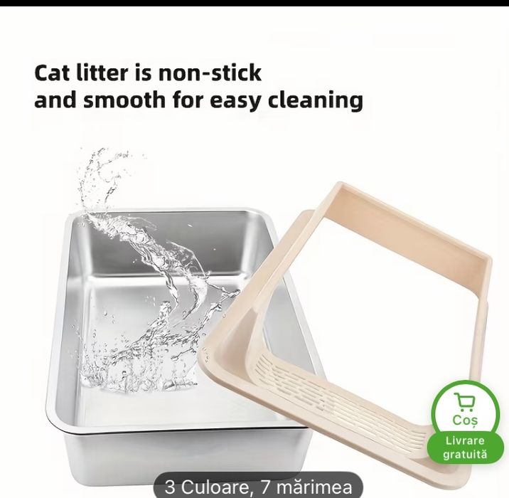 Litiera otel inoxidabil