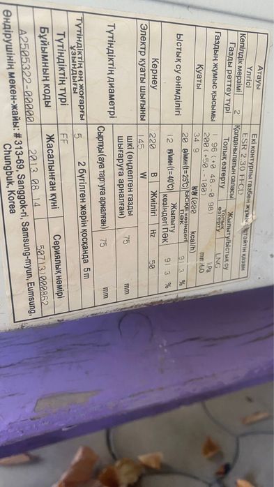 Газовый котел. Производство Корея