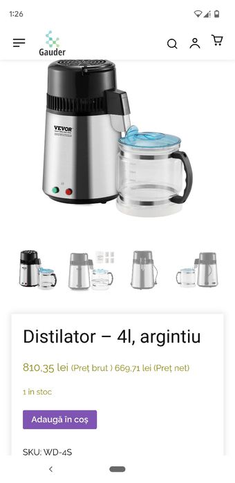 Distilator apa Vevor 4litri