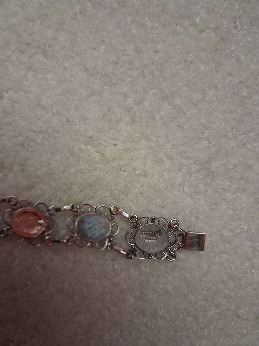 Старинни сребърни гривна, висулка, пръстен комплект