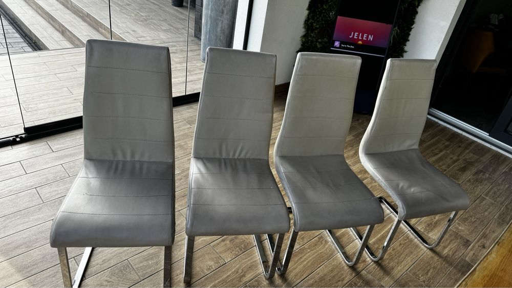 Vand set de 6 scaune dining piele artificiala