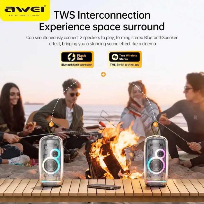 Awei KA32 20W — Портативная колонка с подсветкой 20W. Есть доставка