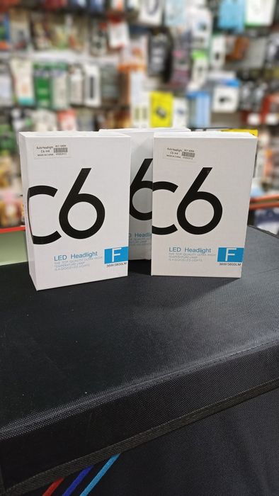 Светодиодные лампы H4, C6 LED 3800Lm