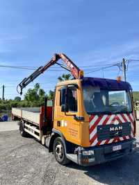 Camion MAN TGL 210 cu macara HMF