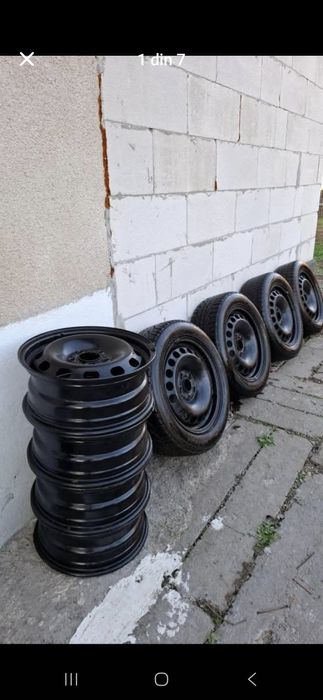 Set 4 roti iarnă 205/55/R16 + 4 Jante 15"