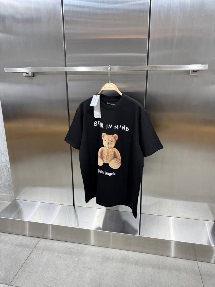 Tricou palm angels urs alb/negru colectia noua 2025 premium