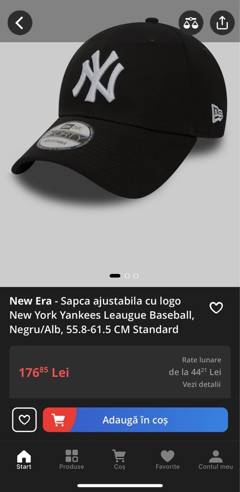 New Era - Sapca ajustabila cu logo New York Yankees Leaugue Baseball