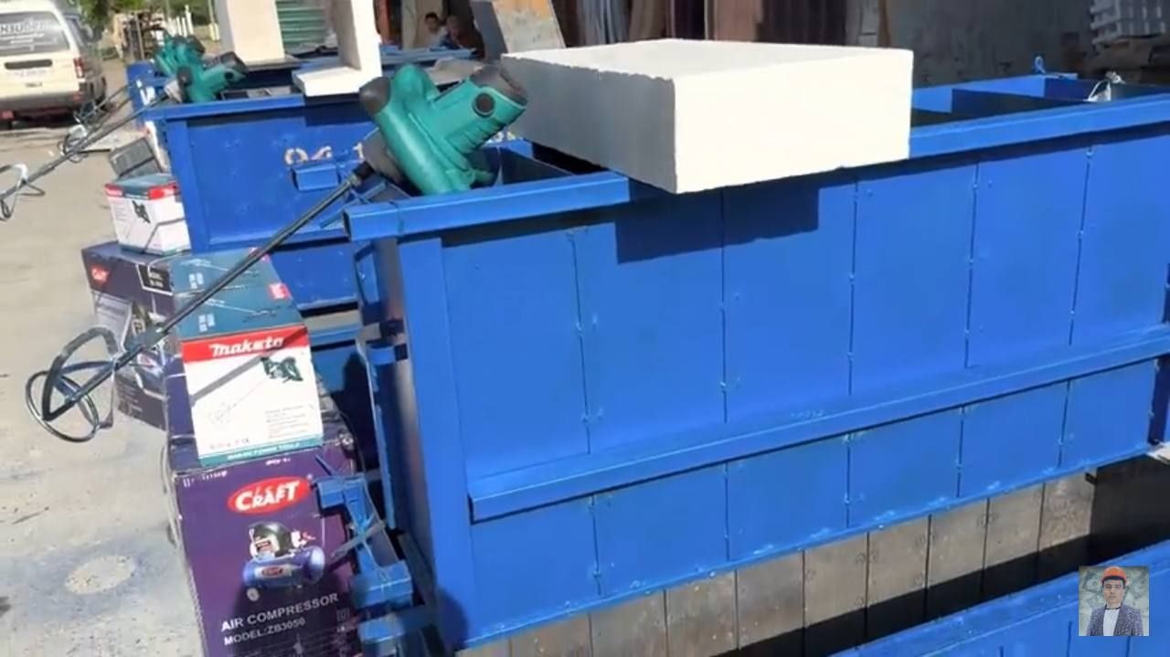 Пеноблок станок
Мишалка 50 кг 
Колипи 18 та блок тушадиган