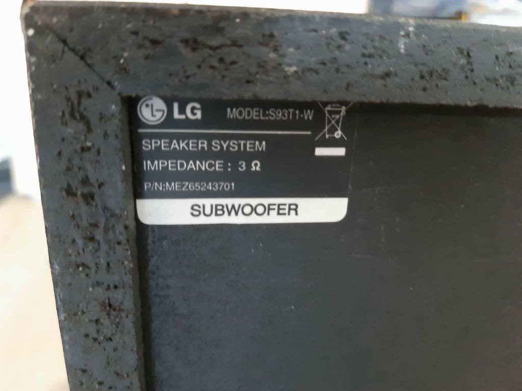 Subwoofer/tub de bass pasiv LG S93T1/ 100W RMS/ 3Ohmi/ Difuzor 6.5inch