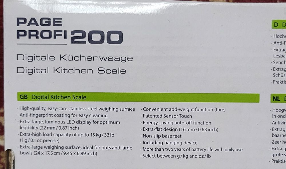 Cantar de bucătărie Soehnle Page Profi 200