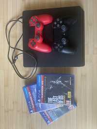 Playstation 4 Jet Black 1TB + 2 console + 3 jocuri