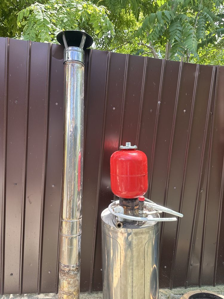 Boiler din inox mixt (electric si lemne)