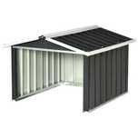 Метален навес Outsunny за роботизирани косачки, 86 x 100 x 63 см