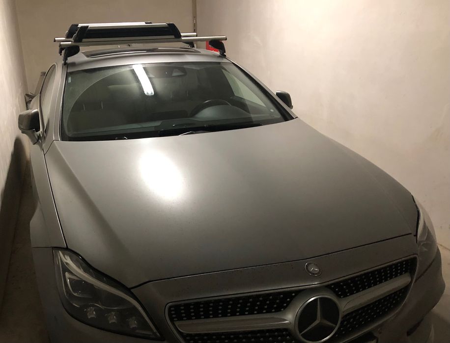 Напречни греди Atera Signo за Mercedes CLS и ски багажник Atera Nova 6