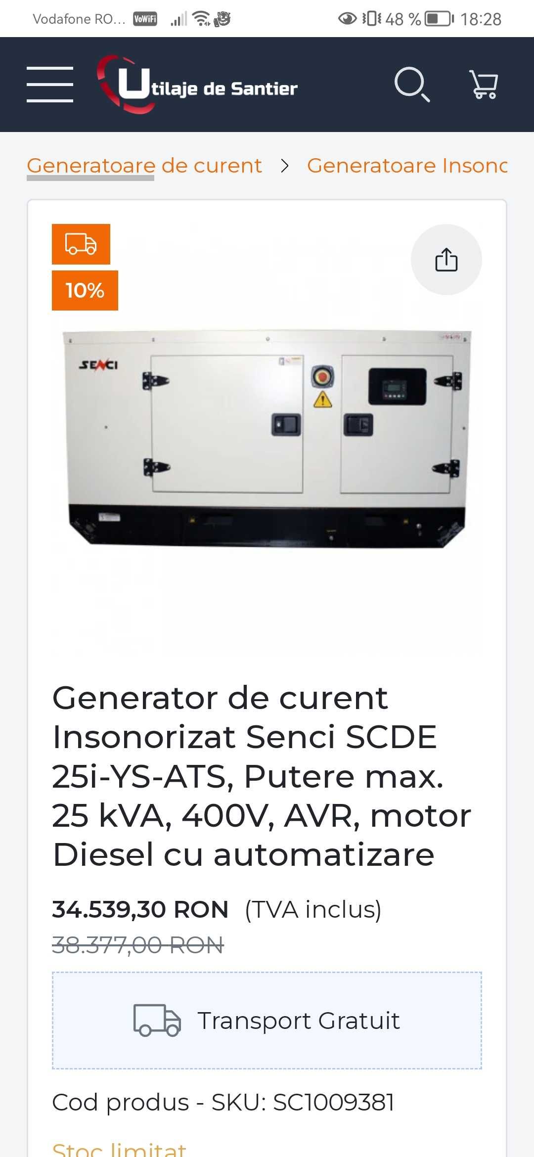 Generator curent trifazic diesel