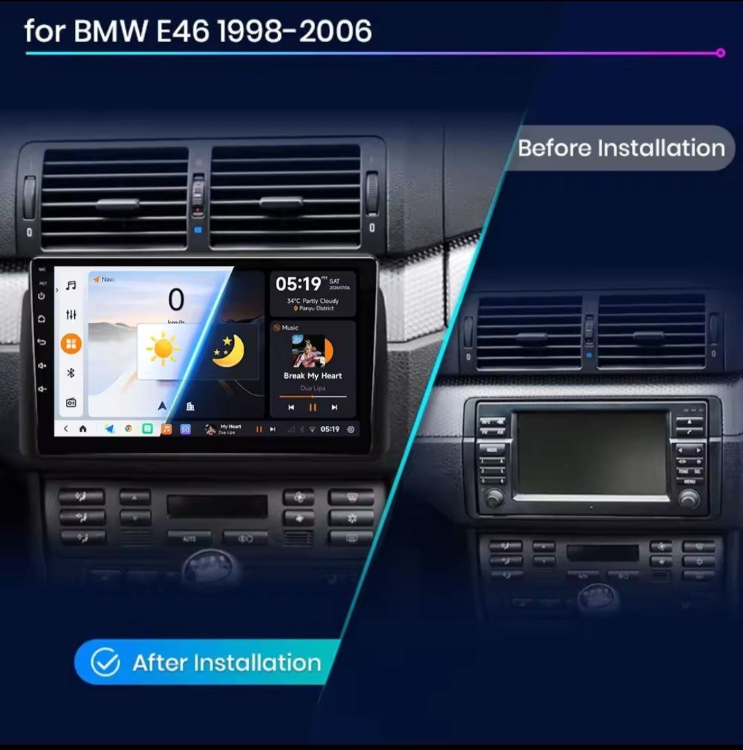 Мултимедия за BMW- e46,e39,X5 2гб РАМ, 32ГБ памет( с слот за sd карта)