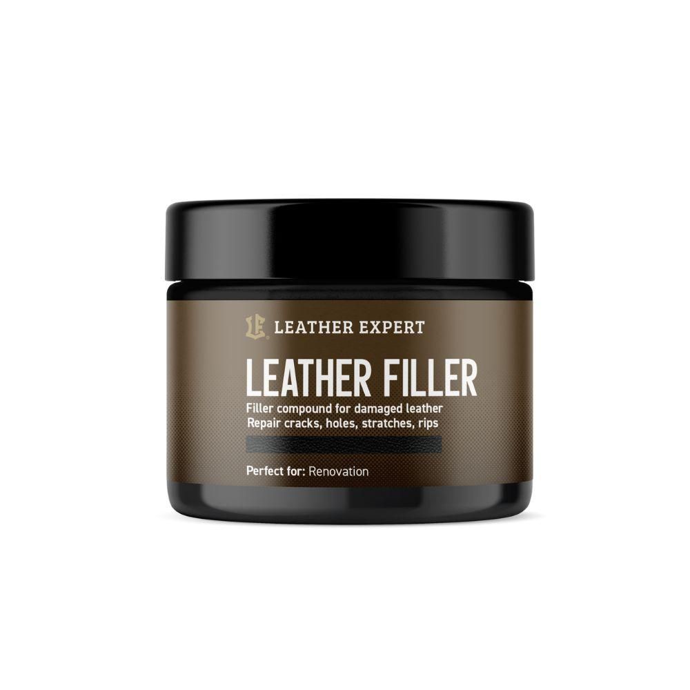 кит/филър за кожа leather filler черен за поправка на щети и ...