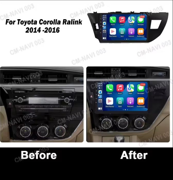 Navigatie android Toyota Corolla Auris GPS Waze YouTube Carplay