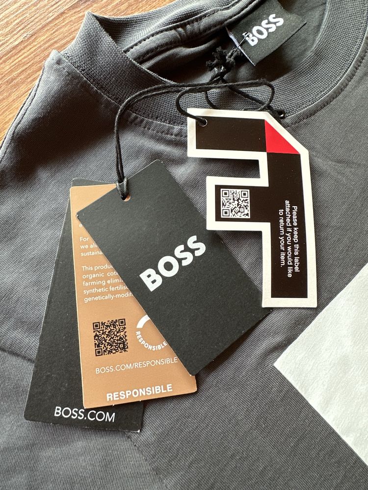 Мъжка,памучна,сива тениска Hugo BOSS
