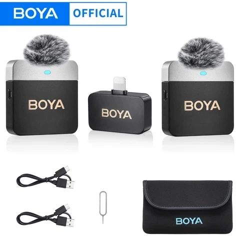 BOYA BY-M1V6 качественный беспроводной двойной микрофон для iPhone