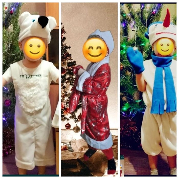 НГ костюм дед мороз, снеговик, белый медведь