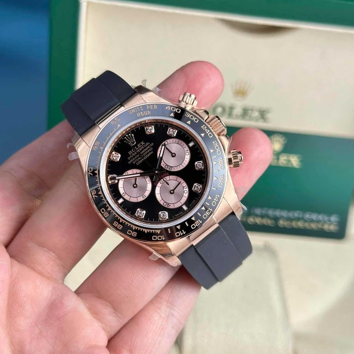 Rolex Daytona 4130 пълно розово злато / каучук