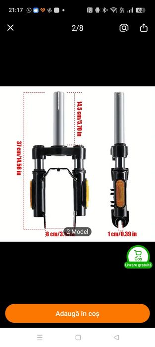 Suspensie față trotinetă Xiaomi Pro2, PRO, M365 și 1S