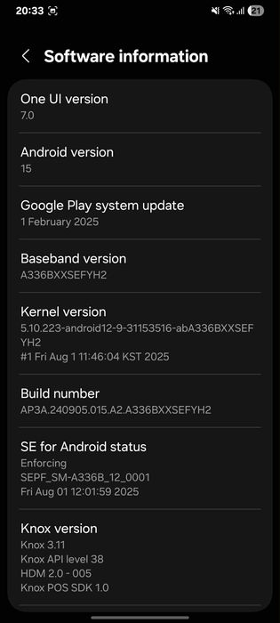 Samsung A33 5G UI GALAXY