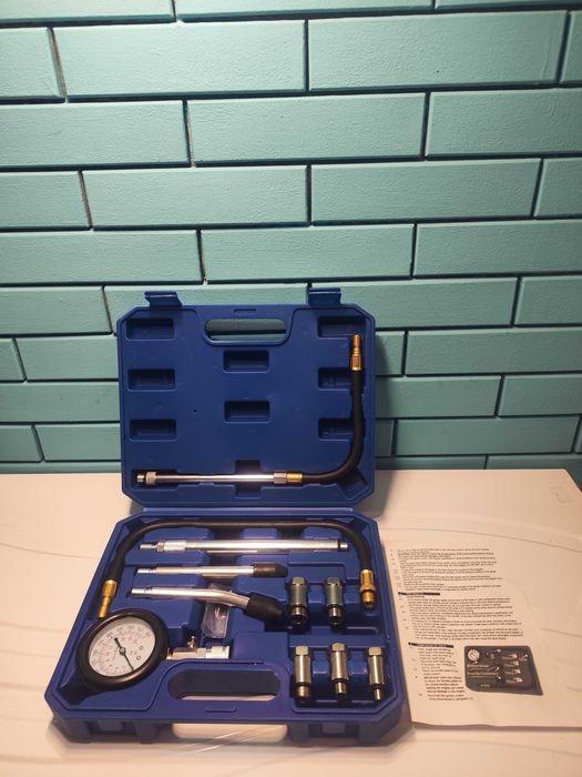 Комплект тестер за компресия бензинови двигатели 0–300 PSI