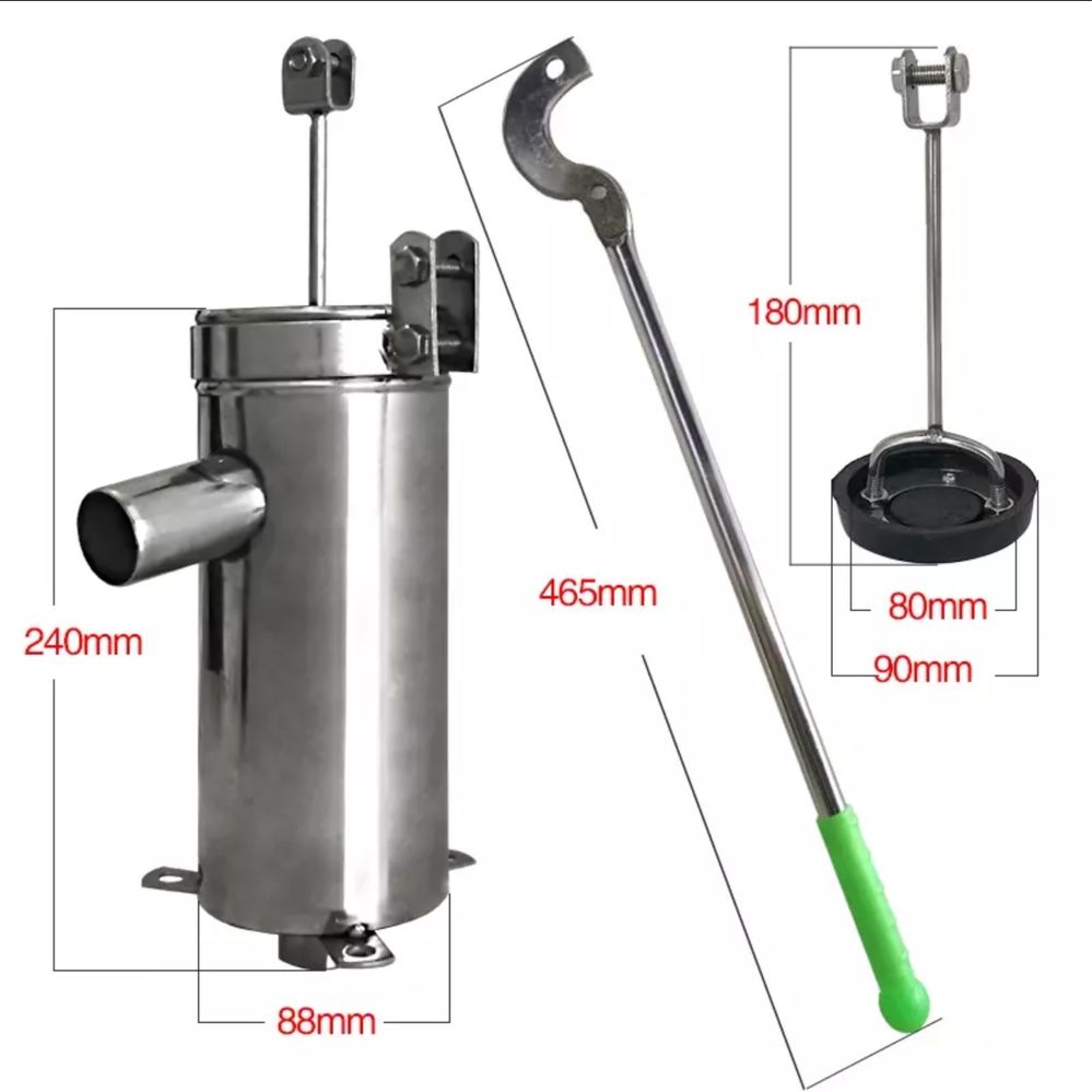 Pompa manuala de apa din inox garnitura de rezerva inclusa