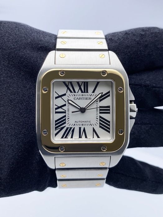 Cartier Santos 100 XL - Aur si otel