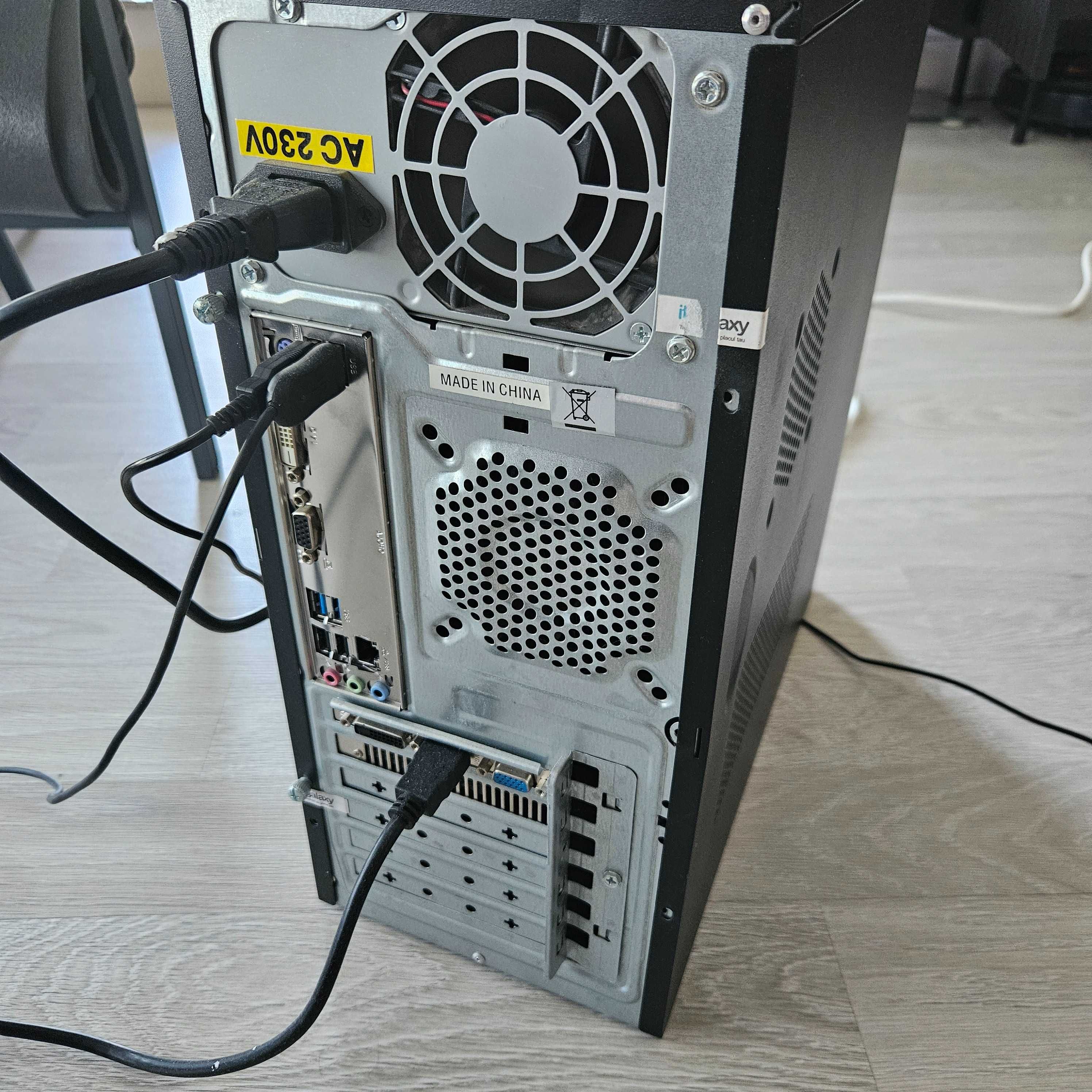 Sistem desktop complet–i5, SSD+HDD, tastatură, mouse, monitor