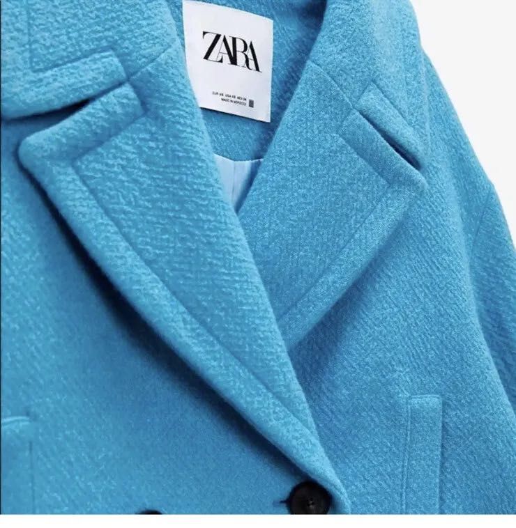 Zara тюркоазено палто