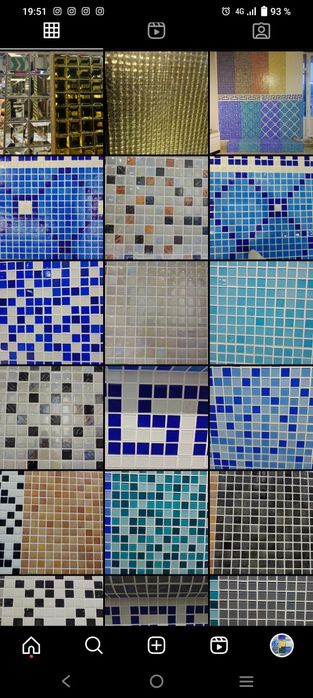 Стеклянная мозаика для бассейна,хамама,тандыра ,кухни и т.д.