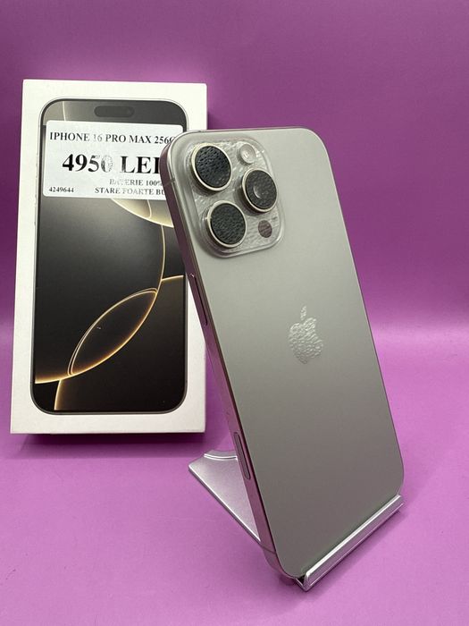 Iphone 16 Pro Max 256gb baterie 100 •Matei Amanet Crangasi•42496