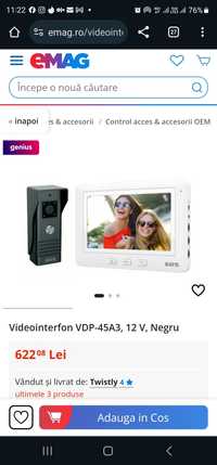 Videointerfon VDP-45A3, 12 V, Negru