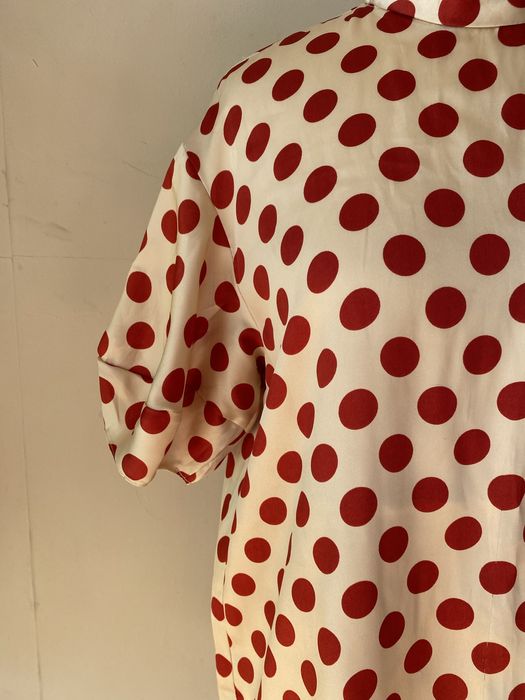 Бежов топ на червени точки, Zara, M/ L