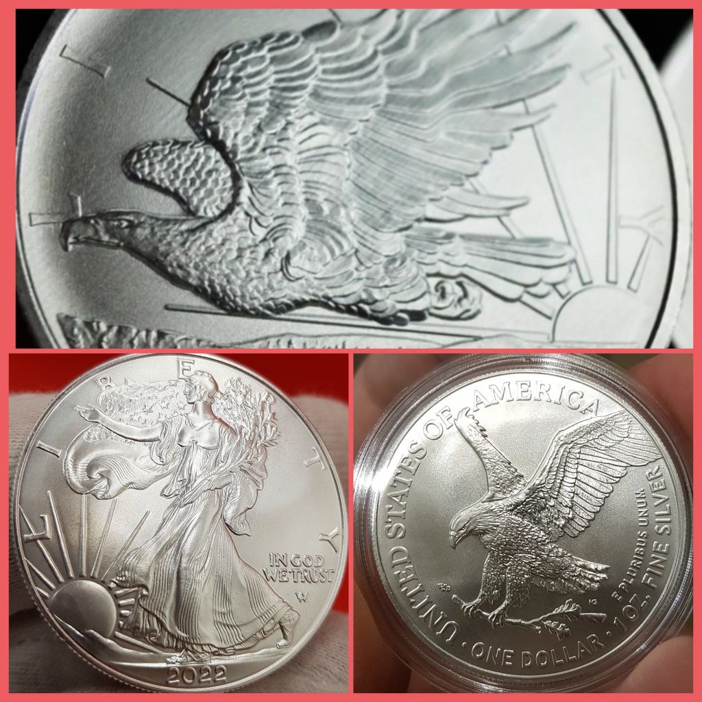 SUA Silver Eagle TOATA 1986 - 2024 vulturul monede lingou argint 999