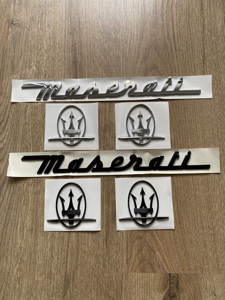 Embleme Emblema Semn Logo Scris Maserati Portbagaj Aripi Superioare