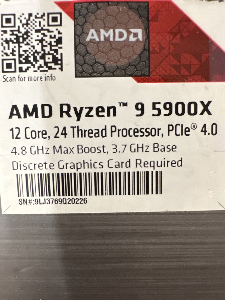 Ryzen 9 - 5900x 4.8GHz