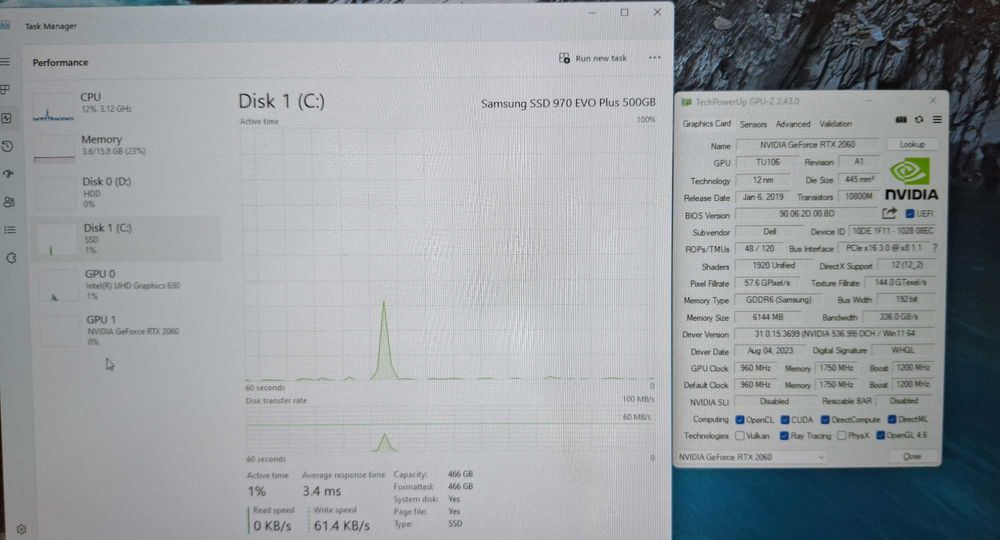17.3' IPS Dell G7 i5-9300/NVIDIA GTX 2060 6GB GDDR6/16GB/512GB SSD/1TB