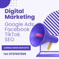 Promovare, marketing Google, Facebook, TikTok Ads, SEO