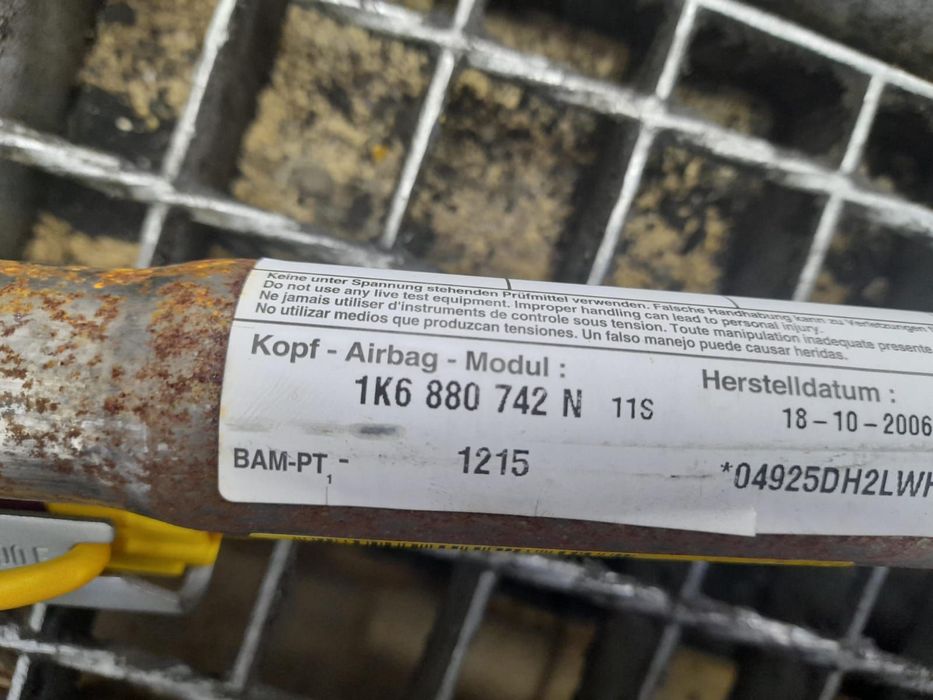 Airbag cortina dreapta 1K6880742N Volkswagen VW Golf 5 [2003 - 2009]