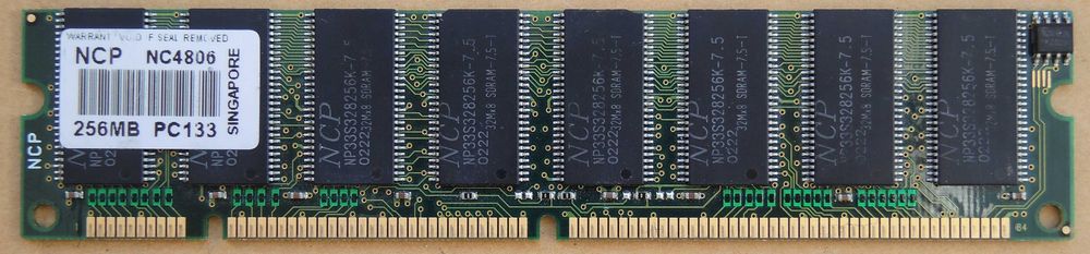 256Mb SDRAM PC133 NCP Testat