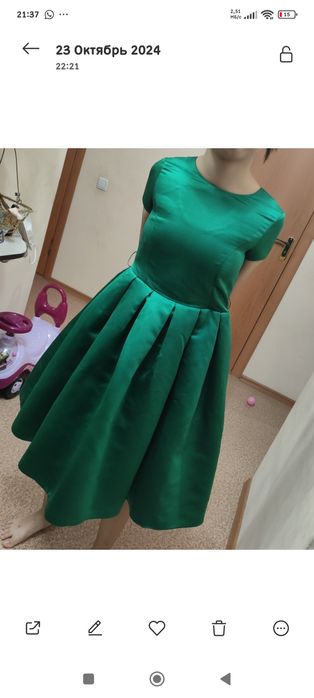 Платье  зелёное для девочки