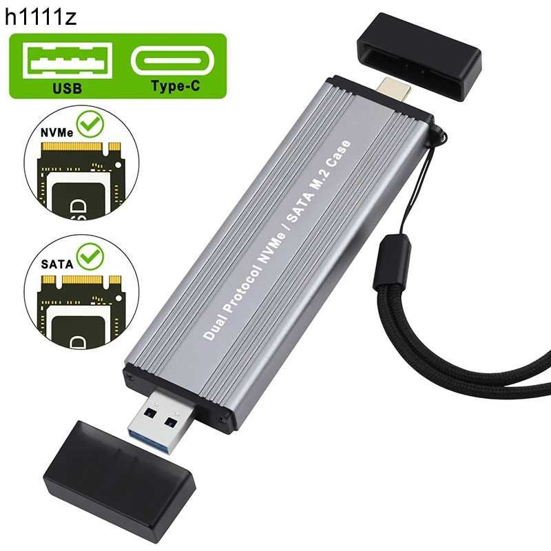 Adaptor SSD M.2 NGFF / NVMe la USB 3.0 si USB-C rack extern carcasa