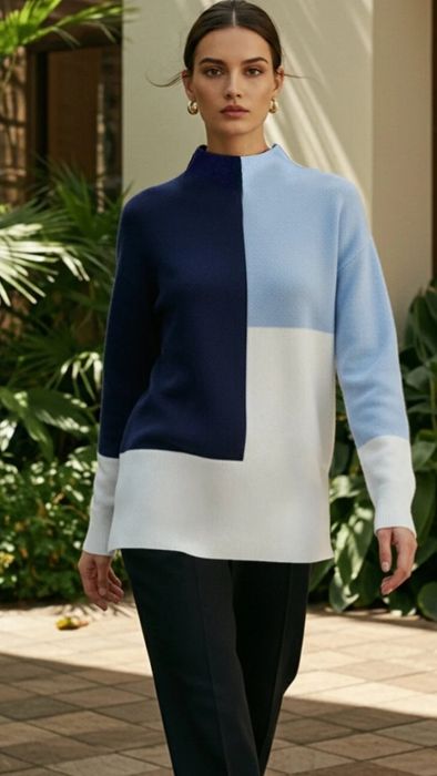 Трикотажен лек пуловер М, с етикет