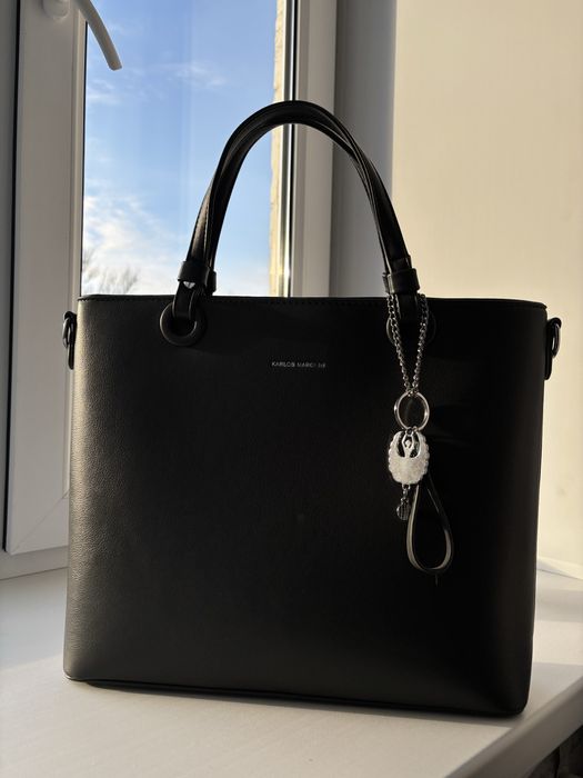 Темно серая сумка Karlos Marchini в отличном состоянии