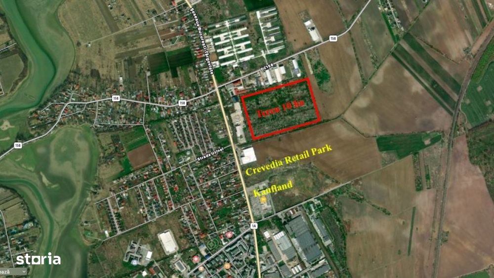 Teren 10 ha langa Kaufland si Crevedia Retail Park