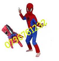 Costum Spiderman cu manusa si lansator cu ventuze